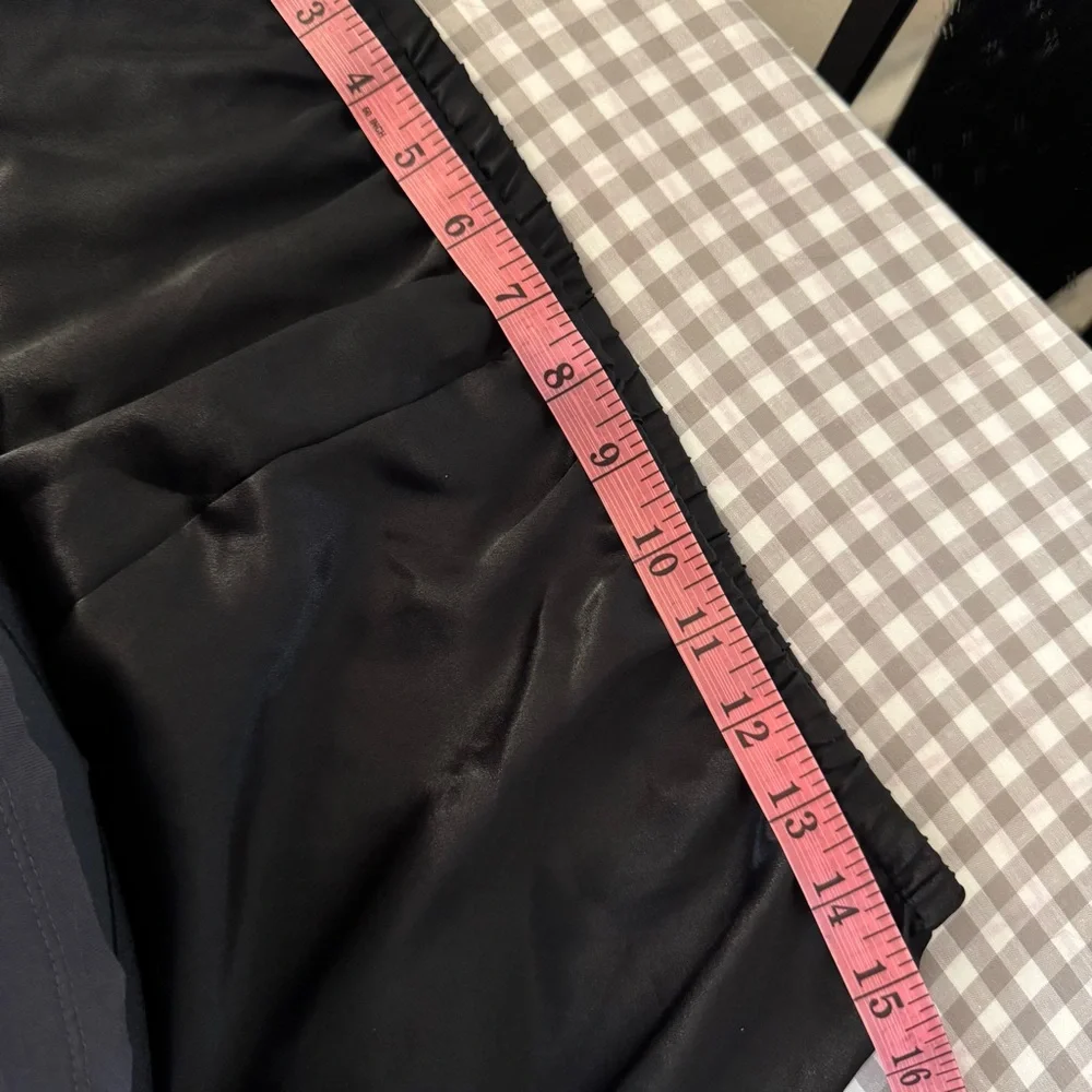 Jones New York Black Satin Pajama Set with Gold Trim